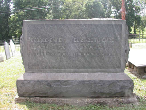 George & Elizabeth Emrey headstone