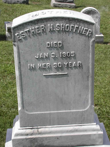 Esther N. Shoffner headstone
