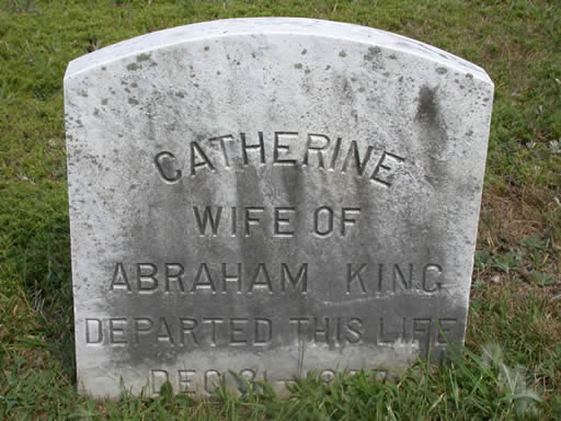 Catherine King headstone