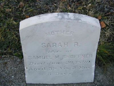 Sarah R. Shoffner headstone